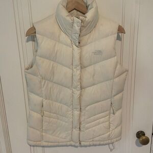 The North Face 700 Down Gilet Puffer Vest Medium Cream